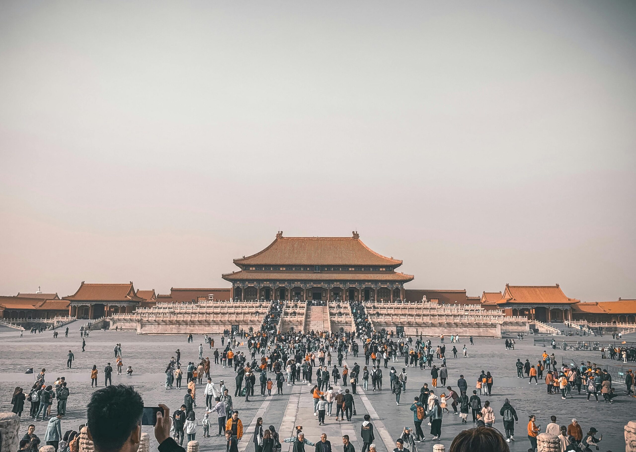 chinese and international students in china visiting chinese temple